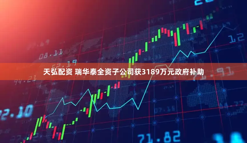 天弘配资 瑞华泰全资子公司获3189万元政府补助